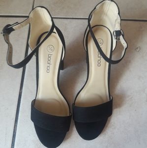 Suede block heels